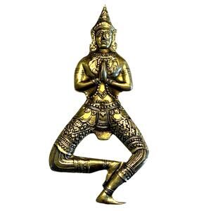 Vintage bronze bottle opener Thailand Buddha ethnic dancer unique bar tool